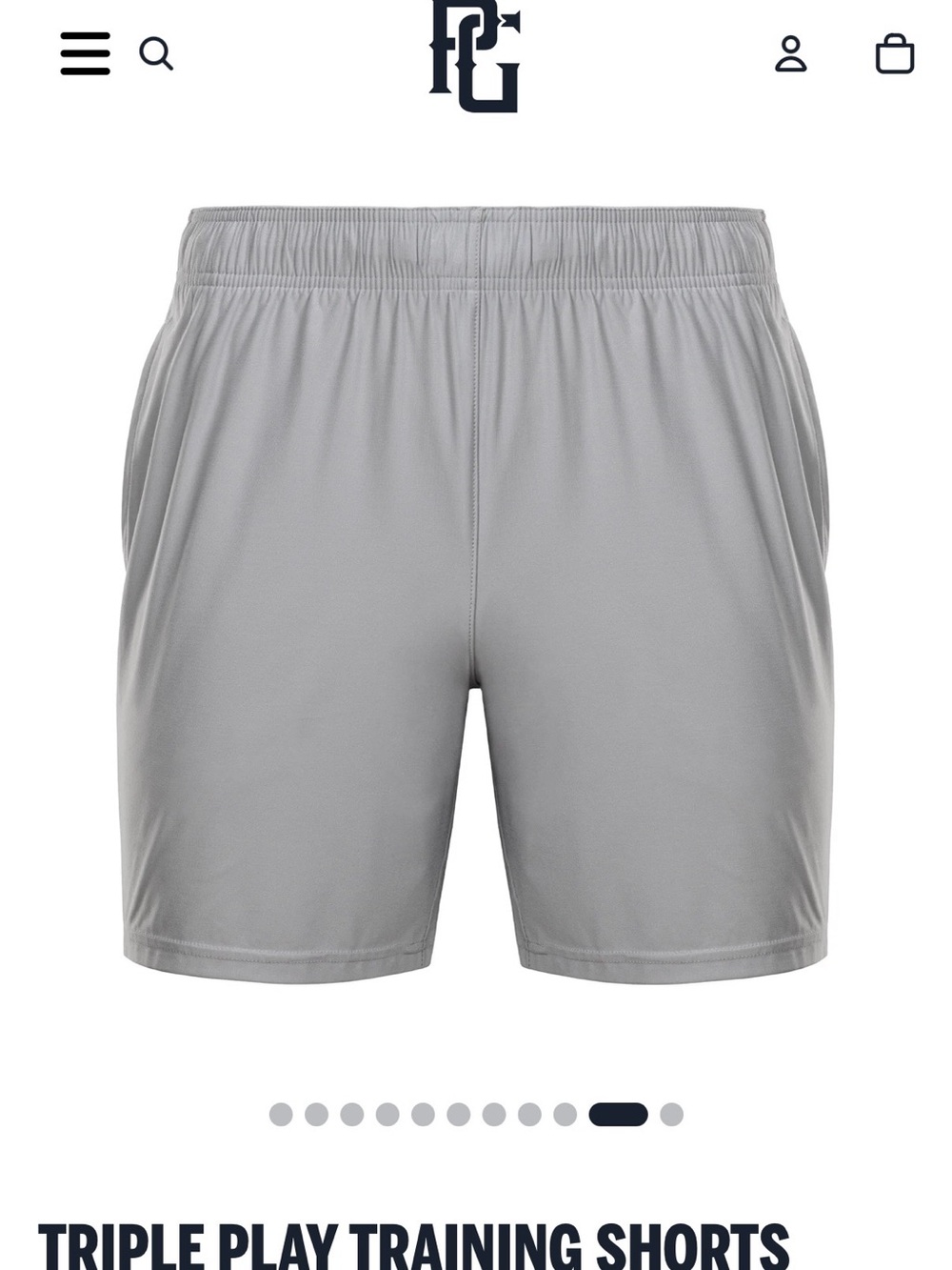 Perfect Game Boys Gray Training Shorts